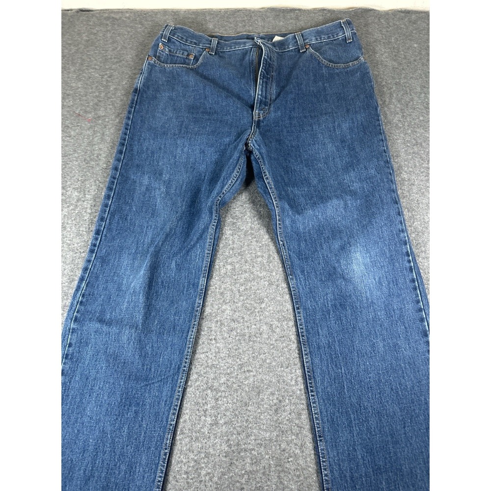 Levis 505 Regular Fit Mens Blue Jeans Size 42x32 Straight Leg
